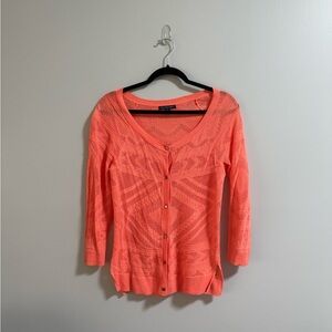 American Eagle Coral Button-Up Cardigan Size Medium